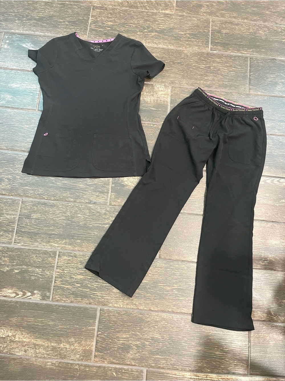 HeartSoul Black Scrub Set- Size XS